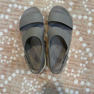 Lite Ride by Crocs Taupe Gray Women's Slingback Comfort Sandals